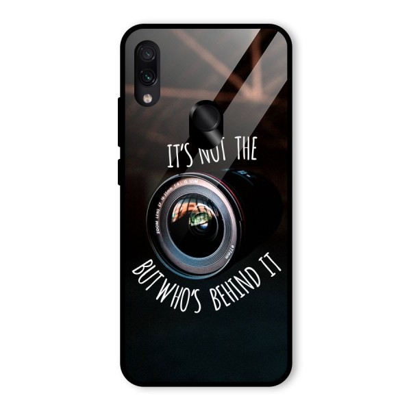 Camera Quote Glass Back Case for Redmi Note 7