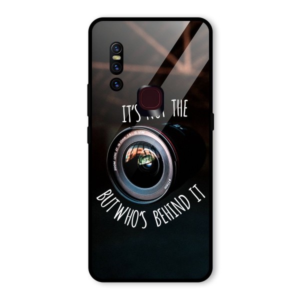 Camera Quote Glass Back Case for Vivo V15