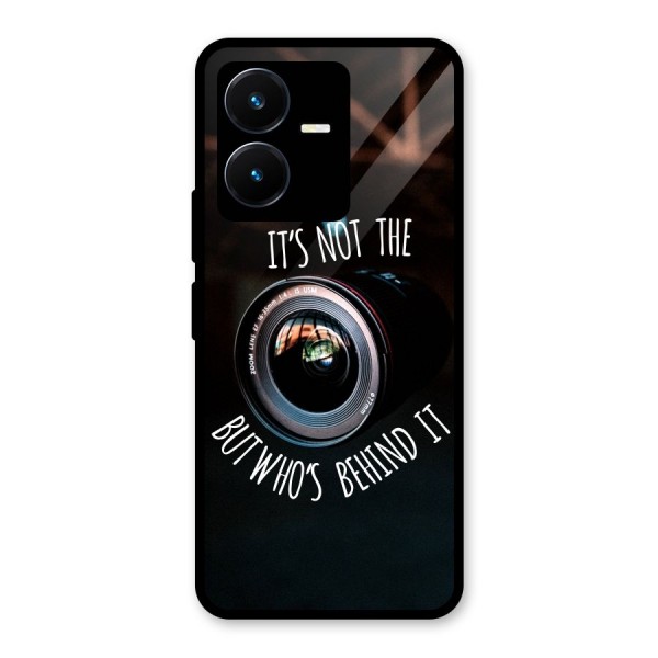 Camera Quote Glass Back Case for Vivo Y22