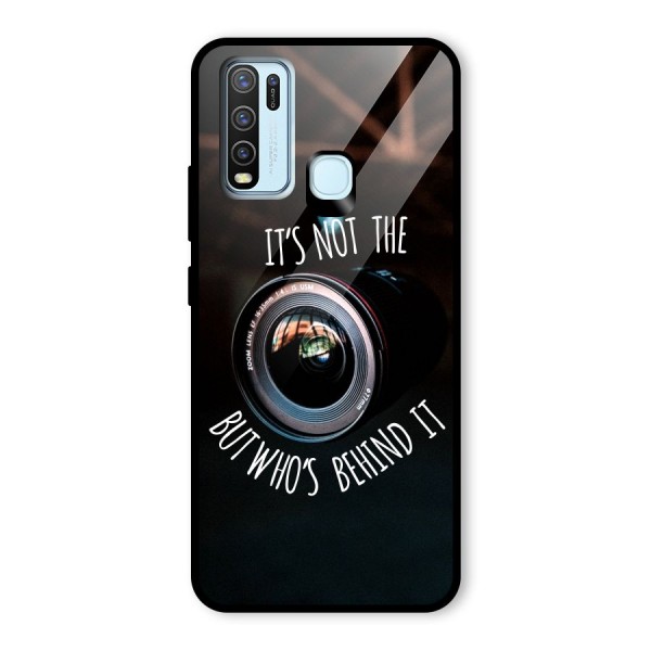 Camera Quote Glass Back Case for Vivo Y30