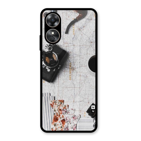 Camera Smoky Pipe Glass Back Case for Oppo A17