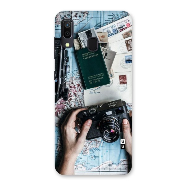 Camera and Postcards Back Case for Galaxy A20