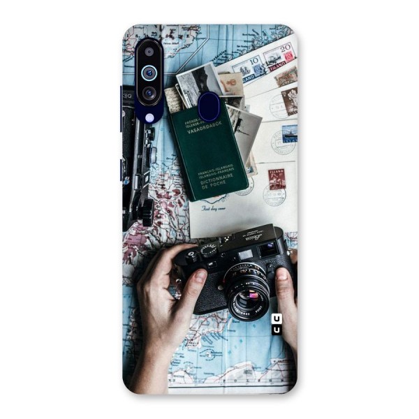 Camera and Postcards Back Case for Galaxy A60