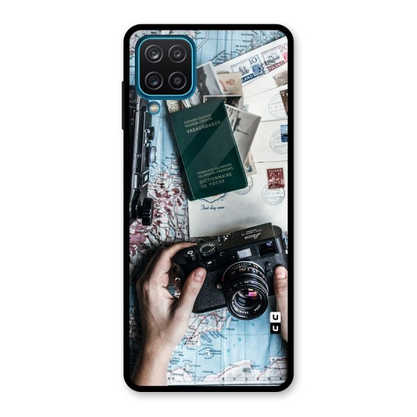 Camera and Postcards Glass Back Case for Galaxy A12