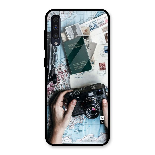 Camera and Postcards Glass Back Case for Galaxy A50s