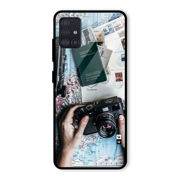 Camera and Postcards Glass Back Case for Galaxy A51