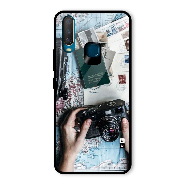 Camera and Postcards Glass Back Case for Vivo Y15