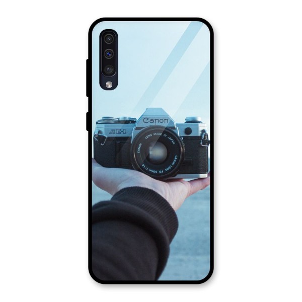 Camera in Hand Glass Back Case for Galaxy A50s