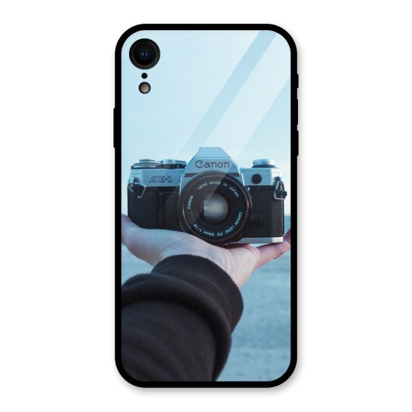 Camera in Hand Glass Back Case for XR