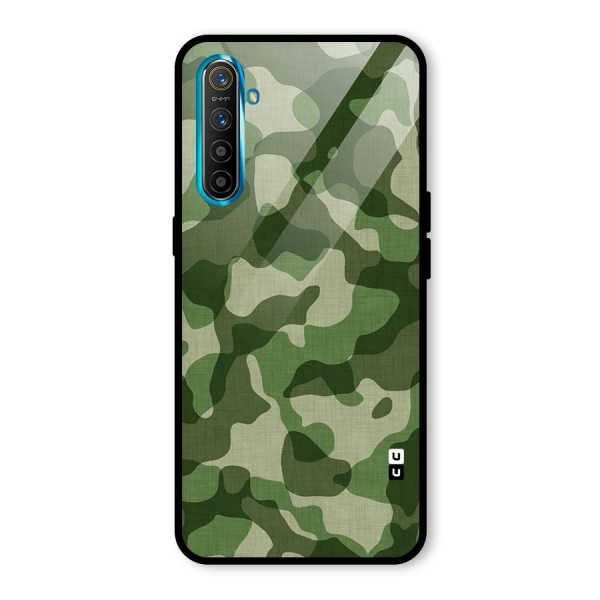 Camouflage Pattern Art Glass Back Case for Realme XT