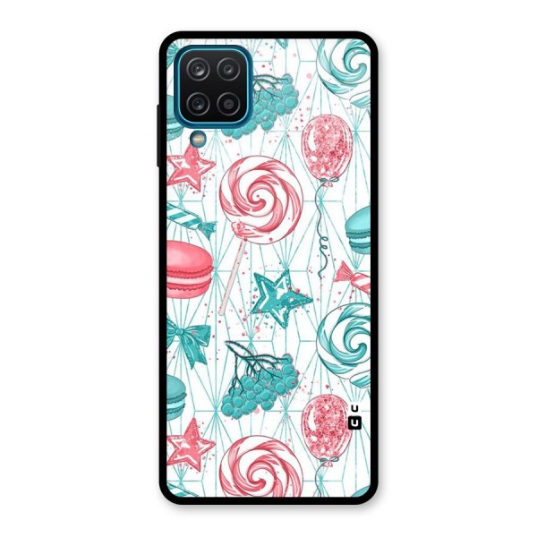 Candies And Macroons Glass Back Case for Galaxy A12