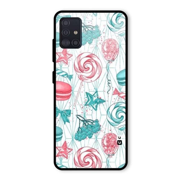 Candies And Macroons Glass Back Case for Galaxy A51