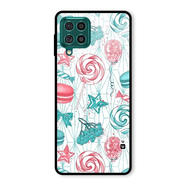 Candies And Macroons Glass Back Case for Galaxy F62