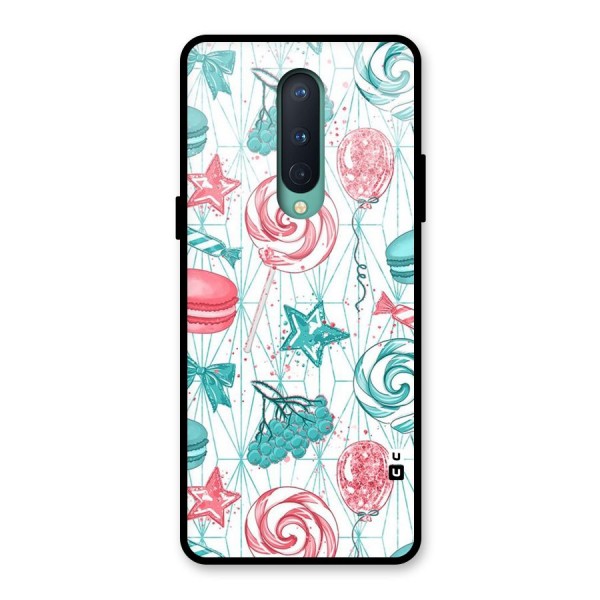 Candies And Macroons Glass Back Case for OnePlus 8