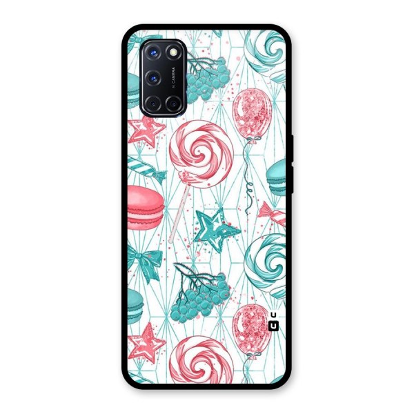 Candies And Macroons Glass Back Case for Oppo A52