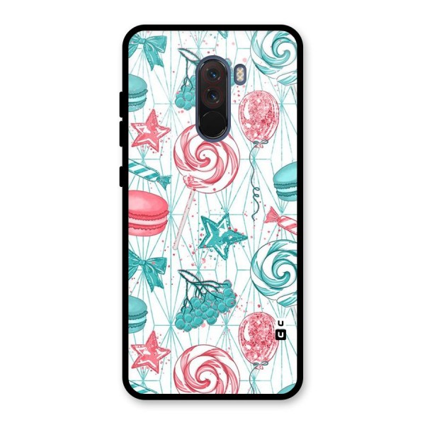 Candies And Macroons Glass Back Case for Poco F1