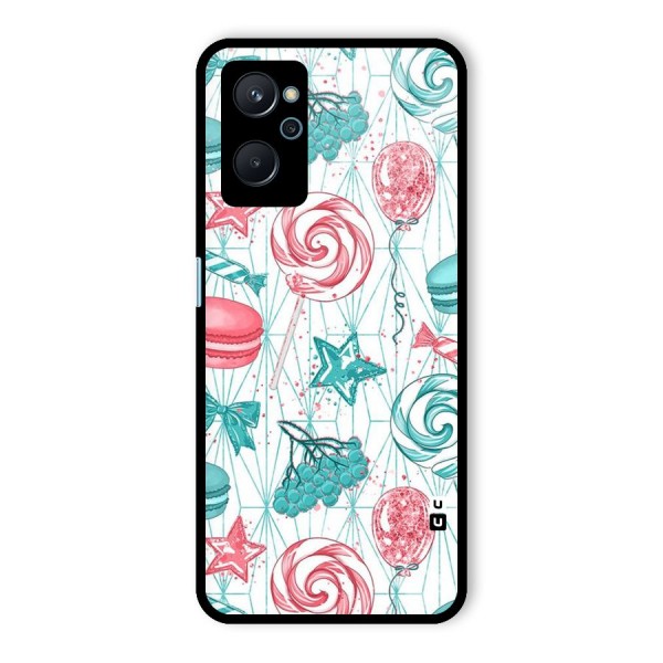 Candies And Macroons Glass Back Case for Realme 9i