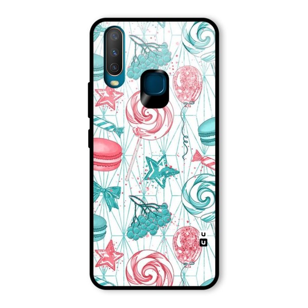 Candies And Macroons Glass Back Case for Vivo Y12