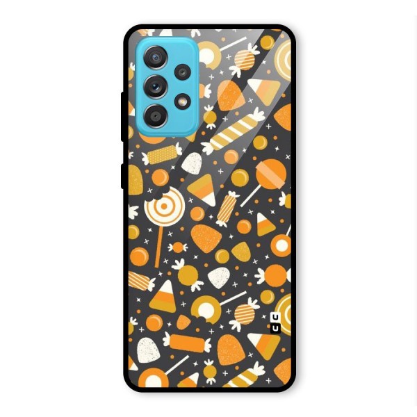 Candies Pattern Glass Back Case for Galaxy A52s 5G