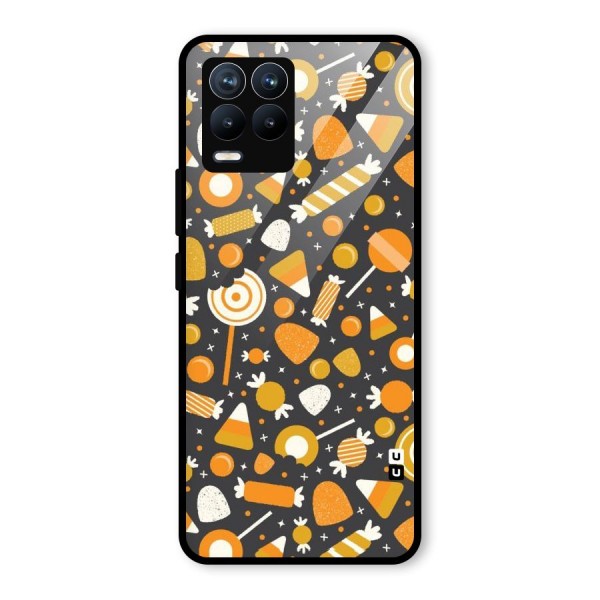 Candies Pattern Glass Back Case for Realme 8 Pro