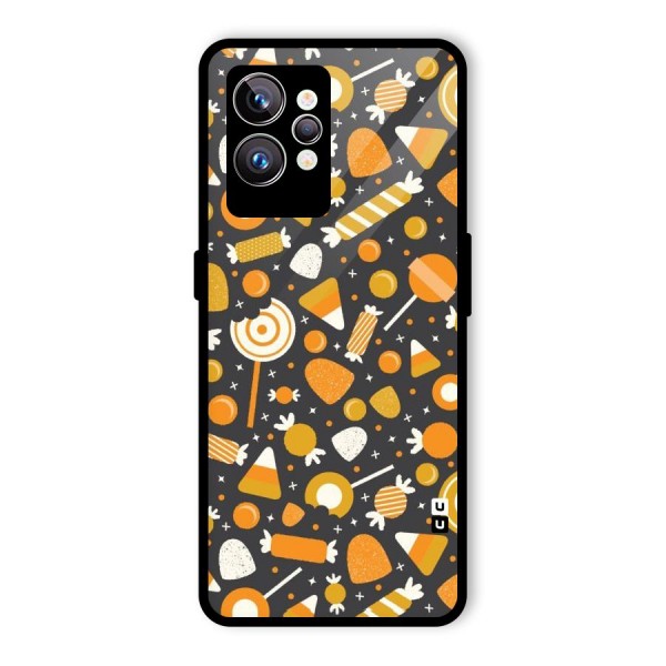 Candies Pattern Glass Back Case for Realme GT2 Pro