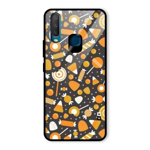 Candies Pattern Glass Back Case for Vivo Y15