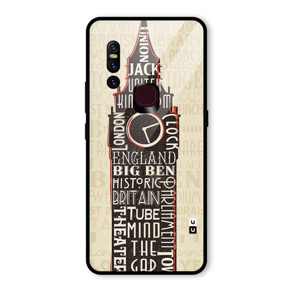 Cap City Design Glass Back Case for Vivo V15