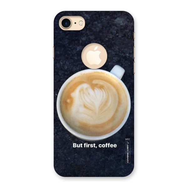 Cappuccino Coffee Back Case for iPhone 8 Logo Cut