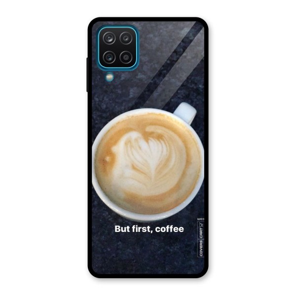 Cappuccino Coffee Glass Back Case for Galaxy A12