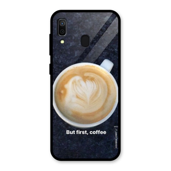 Cappuccino Coffee Glass Back Case for Galaxy A30