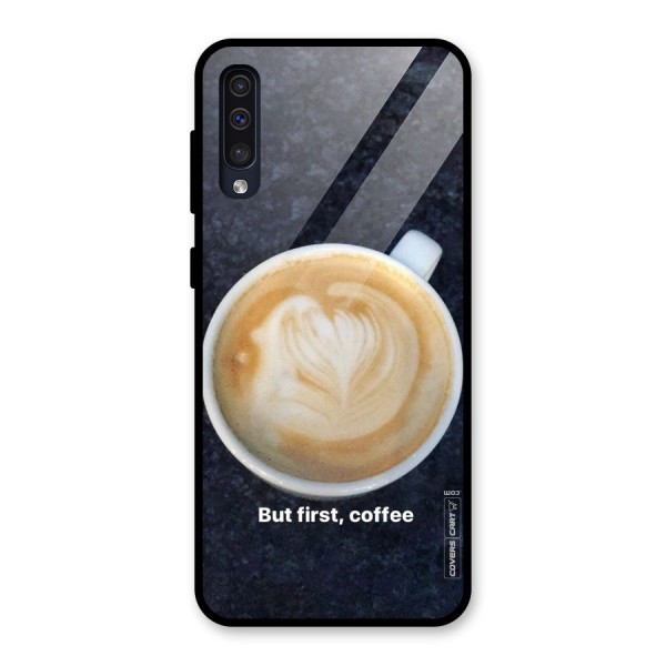 Cappuccino Coffee Glass Back Case for Galaxy A50s