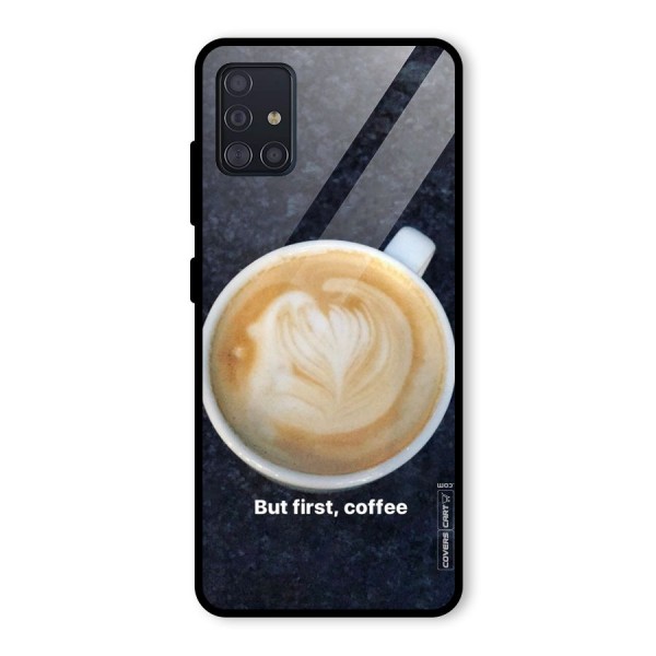 Cappuccino Coffee Glass Back Case for Galaxy A51