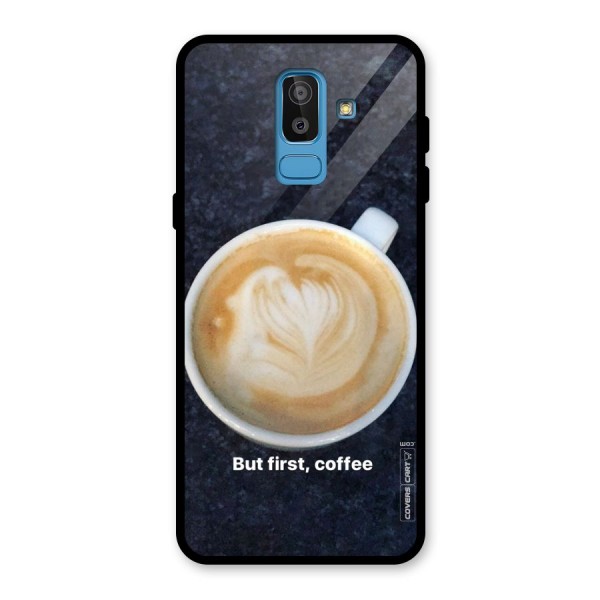 Cappuccino Coffee Glass Back Case for Galaxy J8