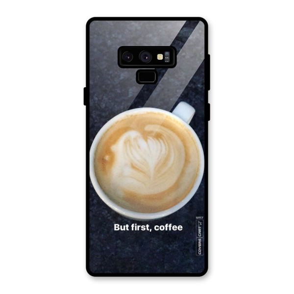 Cappuccino Coffee Glass Back Case for Galaxy Note 9