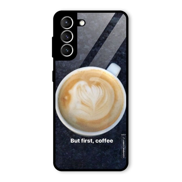 Cappuccino Coffee Glass Back Case for Galaxy S21 5G