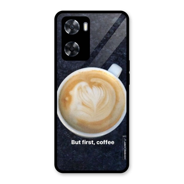 Cappuccino Coffee Glass Back Case for Oppo A57 2022