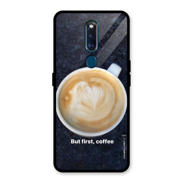 Cappuccino Coffee Glass Back Case for Oppo F11 Pro