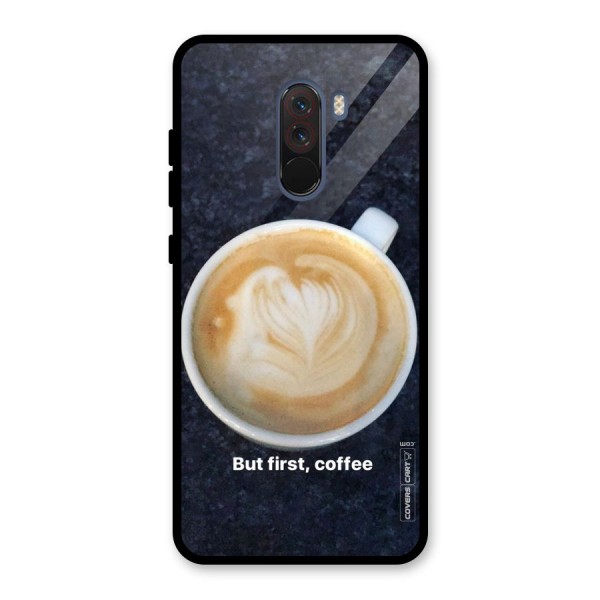 Cappuccino Coffee Glass Back Case for Poco F1