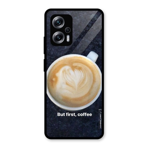 Cappuccino Coffee Glass Back Case for Redmi K50i