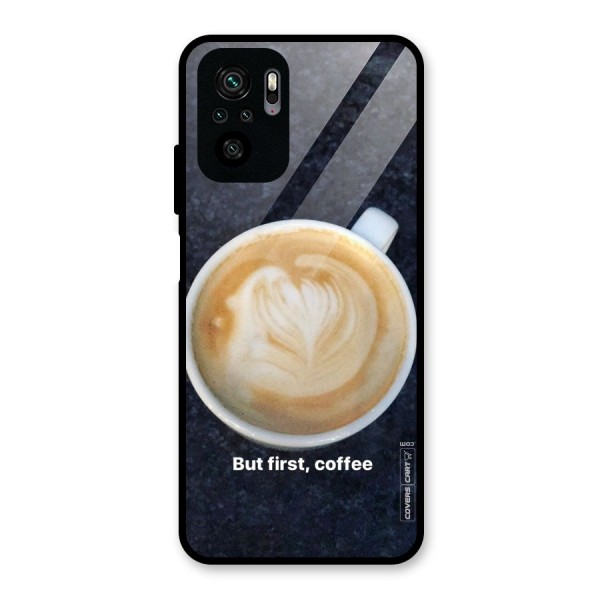 Cappuccino Coffee Glass Back Case for Redmi Note 10