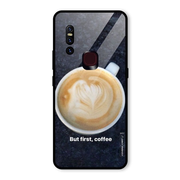 Cappuccino Coffee Glass Back Case for Vivo V15