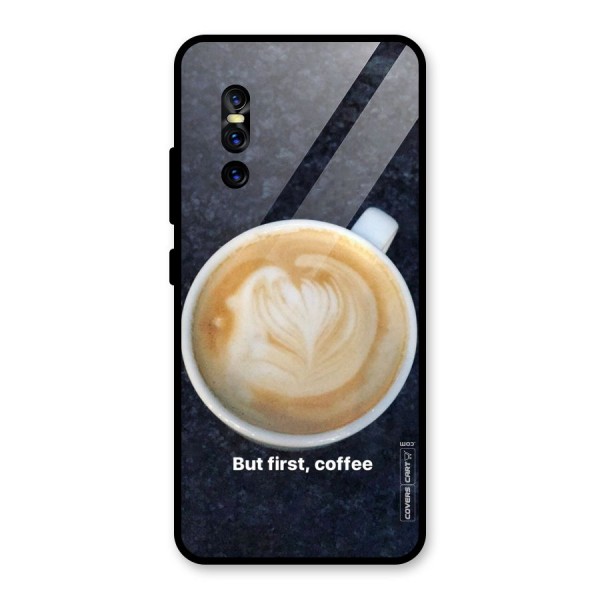 Cappuccino Coffee Glass Back Case for Vivo V15 Pro