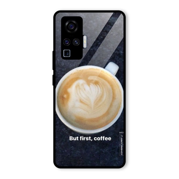 Cappuccino Coffee Glass Back Case for Vivo X50 Pro