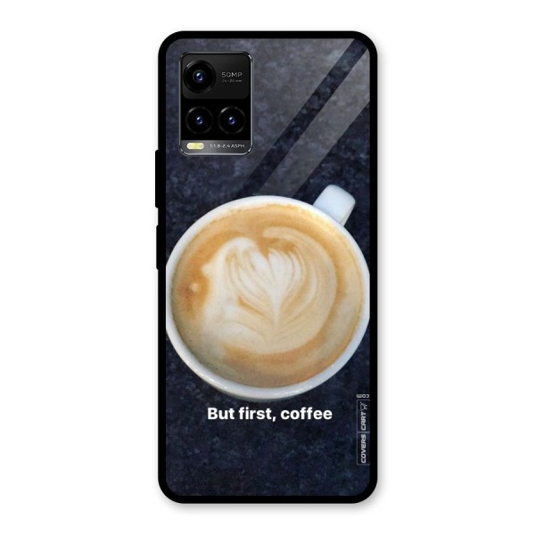 Cappuccino Coffee Glass Back Case for Vivo Y21 2021