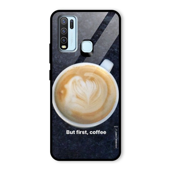 Cappuccino Coffee Glass Back Case for Vivo Y30