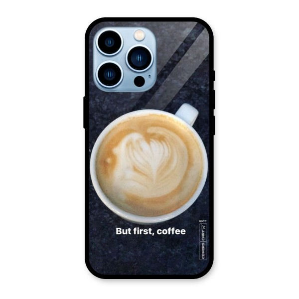 Cappuccino Coffee Glass Back Case for iPhone 13 Pro