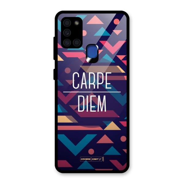 Carpe Diem Glass Back Case for Galaxy A21s