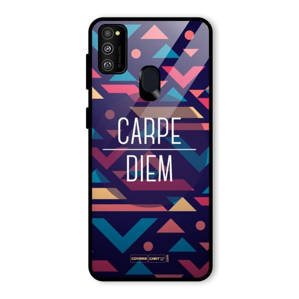 Carpe Diem Glass Back Case for Galaxy M21