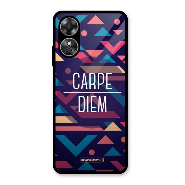 Carpe Diem Glass Back Case for Oppo A17