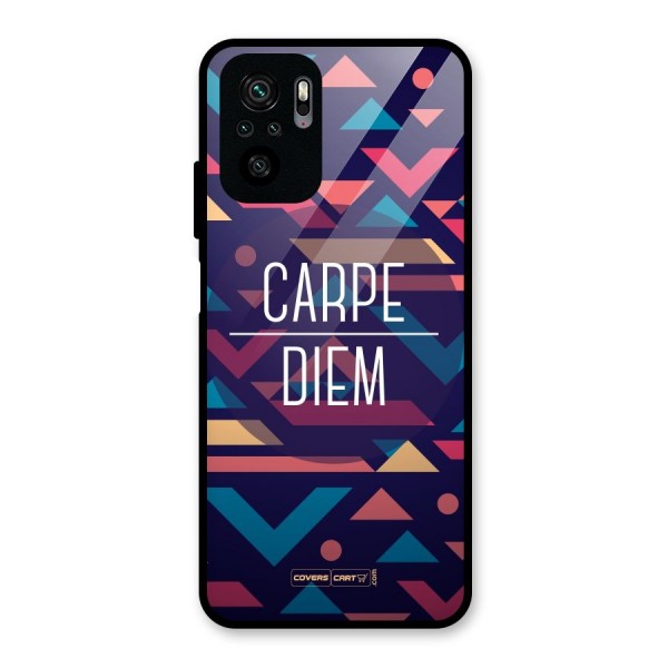 Carpe Diem Glass Back Case for Redmi Note 10